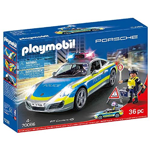 Playmobil City Action Porsche 911 Carrera 4S Police PLAYMOBIL - Conjuntos de brinquedos - Porsche, 911 carrera 4s, polícia, luzes e sons