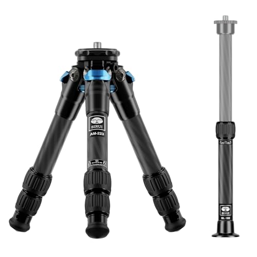Tripé SIRUI AM-223 (Carbono - Altura Máx: 66 cm) Sirui - Peças e acessórios para câmeras - carbono, 66 cm, 3 pernas, preto