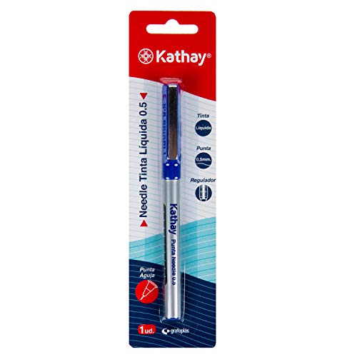 Esferográfica KATHAY 86210730 (Azul - 1 Unidade) Grafoplas del Noroeste,S.A. - Canetas - tinta líquida, ponta 0,5 mm, capuz, janela
