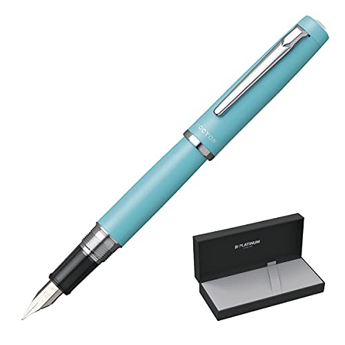 Caneta de Tinta Permanente PLATINUM Procyon Azul Platinum - Canetas - caneta, tinta permanente, platinum procyon azul, corpo alumínio, cabo borracha, tampa inox