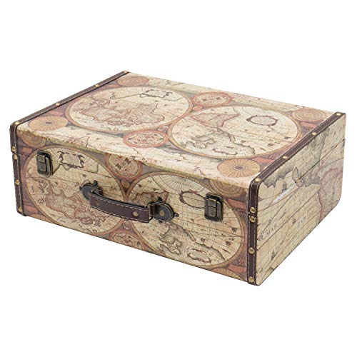 Mala de Viagem HMF Vintage (Branco - 45x33x17cm) HMF - Caixas de mudança e envio - branco, 45x33x17cm