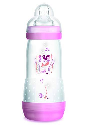 Biberão MAM Easy Start (Rosa - 320 ml) MAM - Biberões - 320 ml, formato mama, válvula exclusiva, alimentação natural