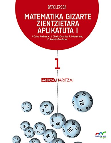Livro Matematika Gizarte Zientzietara Aplikatuta I de Joseba Alkorta (Espanhol) ANAYA EDUCACIÓN - Livros - matemática, gizarte, científica, aplicada
