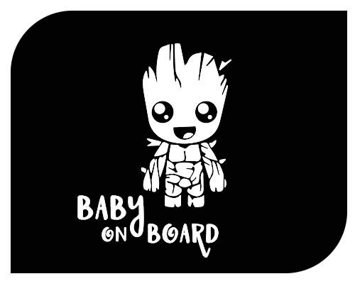 Autocolante para Portas de Veículos BABY GROOT On Board CrisPhy - Papel de parede - autocolante, portas, veículos, baby groot