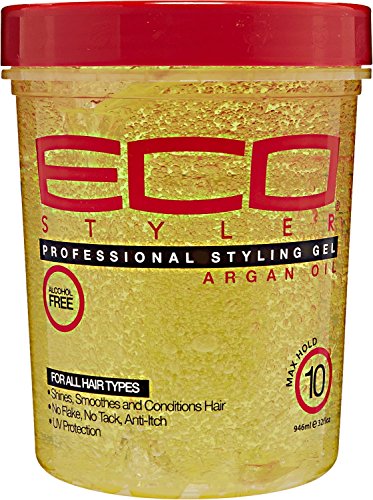 Gel para o Cabelo ARGAN OIL Styler ECO (946 ml) Eco Styler - Produtos de styling de cabelo - suavidade, volume, anti-estática, óleo de argan