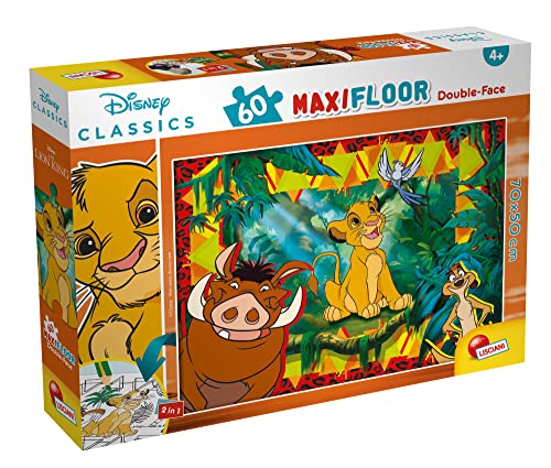 Puzzle LISCIANIGIOCHI Disney Lion King (Idade Mínima: 3) Liscianigiochi Italy - Quebra-cabeças - madeira, 2 desenhos, peças duplas, idade mínima: 3