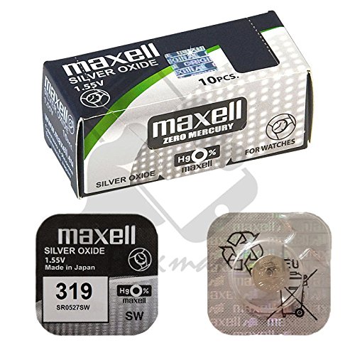 Pilha Recarregável MAXELL 319 SR527SW (1.55 V) Maxell - Baterias de uso geral - 1,55 V, SR527SW, aa, 10 unidades