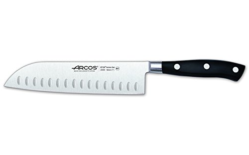 Faca Santoku ARCOS Riviera (18cm - Nitrum) Arcos - Facas de cozinha - faca, santoku, arcos, riviera, nitrum, aço inoxidável