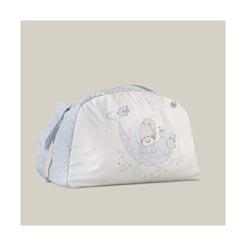 Mala de Maternidade INTERBABY Bear Sleeping Azul Interbaby - Sacolas de fraldas - alças laterais, impermeável, compartimento interior, separador