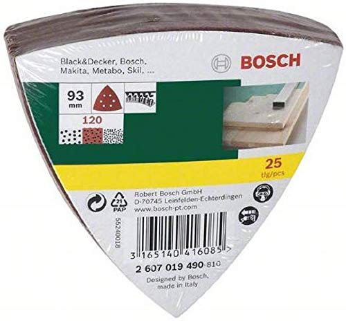 Conjunto de Acessórios p/ Lixadora BOSCH 2 607 017 109 (25 peças) Bosch - Lixa e esponjas de polimento - 25 peças, lixar madeira, lixar plástico, lixar metal