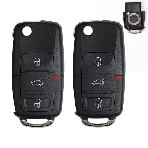 Capa para Teclas de Carro Betterher 2 Peças 3 Botões com Assento de Bateria Betterher - Alarmes e fechaduras de veículos - pvc, compatível, plegável, controlador