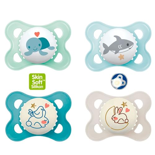 Chucha MAM Silicone Day&Night Skin Soft (0 a 6 meses) MAM - Cuidados com a higiene oral - 0 a 6 meses, silicone, macio, caixas de transporte