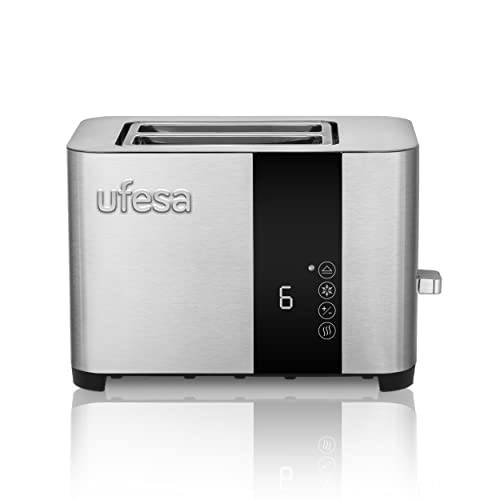 Torradeira Ufesa DUO DELUX | Aço inoxidável Ufesa - Torradeiras - dupla ranhura, aço inoxidável, visor digital, 7 níveis