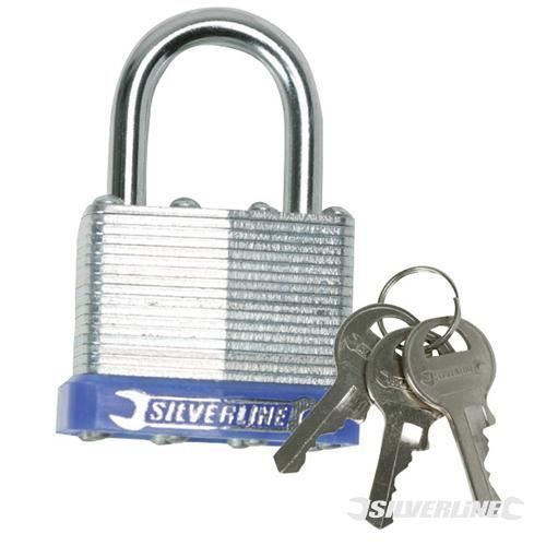 Silverline 2.5 mm x 1 m Aço inoxidável cadeado de corrente Silverline - Fechaduras e chaves - aço inoxidável, 1 m, preto, 6 mm