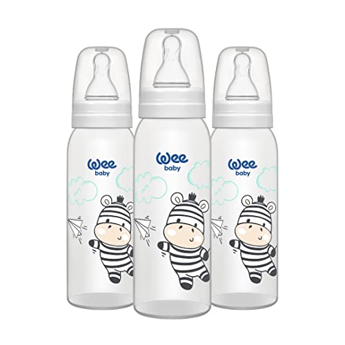 Conjunto de Biberões WEe BABY (3 Un - Aço Inoxidável) Wee Baby - Biberões - aço inoxidável, 3 unidades, 125ml, 250ml, pegas flexíveis