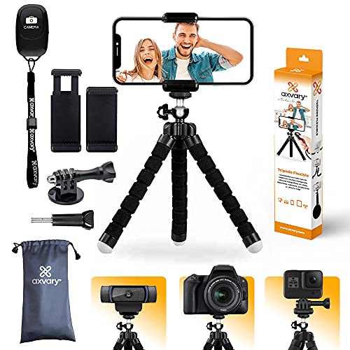Tripé para Smartphone AXVARY 3 em 1 (Preto) AXVARY - Acessórios para telemóveis - smartphone, samsung, metal, 3 em 1