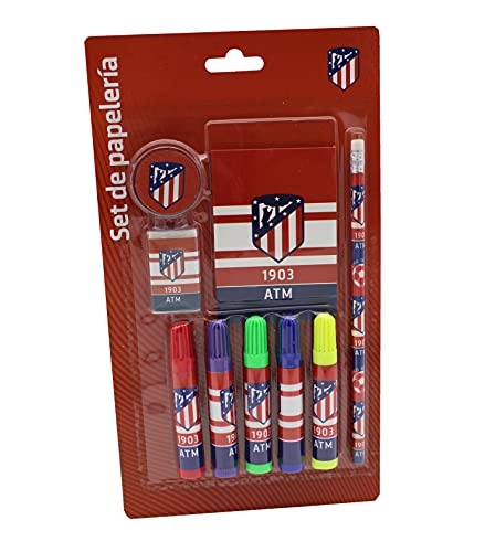 Kit de Papelaria CYP BRANDS Atletico de Madrid Atlético de Madrid - Kits de desenho e pintura - Atletico de Madrid, blocos de notas, lápis, sacar-pé, gomos