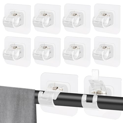 Suporte para Cortina 10 Unidades (Recondicionado Como Novo) LWMTT - Acessórios para tratamento de janelas - suporte, cortina, reconhecido como novo