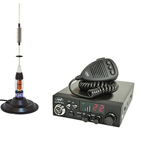 Antena de rádio pni cb escort hp 8024 asq-funk + cb ml70 preto ONLINESHOP SRL - Acessórios para telemóveis - antena, rádio cb, microfone, frequência 26-28mhz, potência 2x1w+4w