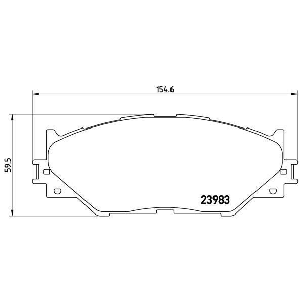 Conjunto de Pastilhas para Calipers BREMBO P83074 BREMBO - Sistema de freios de veículos motorizados - kit, pastilhas, preto, 80 cm