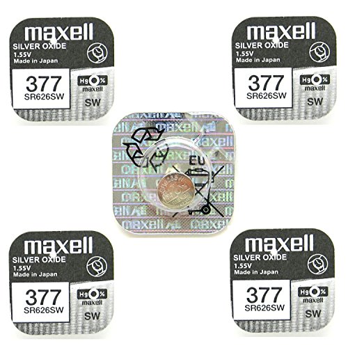 Pilhas Não Recarregáveis MAXELL 377 (5 unidades) Maxell - Baterias - alcalinas, polímero de lítio, alta capacidade