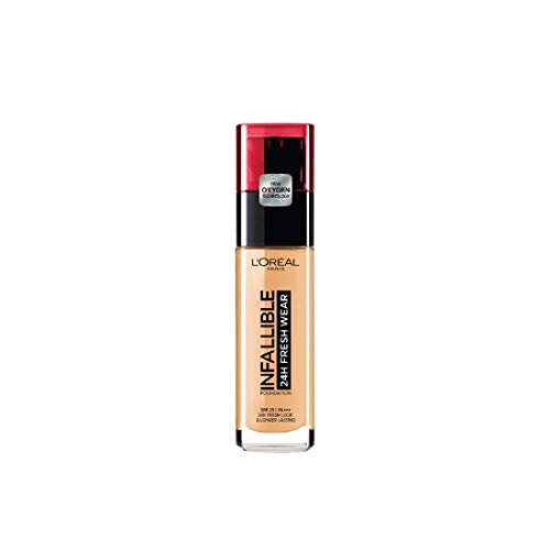 Base de Maquilhagem L'OREAL Infallible 24H Fresh Wear L'OREAL - Banho e corpo - cobertura uniforme, duradoura, pó de fundo, 24h
