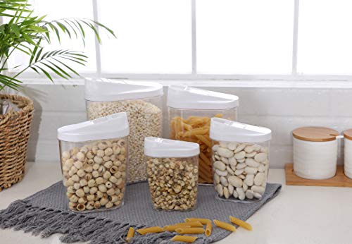 Conjunto de recipientes para comida e bebida HOMCOM 5 peças YIQI - Recipientes de armazenamento de alimentos - conjunto, recipientes, comida, bebida, homcom, 5 peças