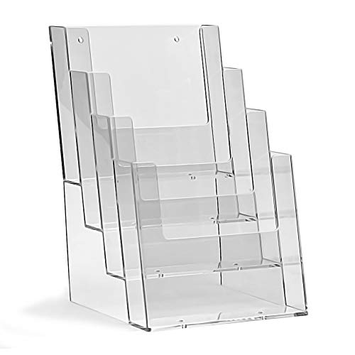 Taymar Expositor Transparente De 4 Niveles Para Folletos A5 Taymar® - Suportes para revistas - transparente, 4 níveis, A5, folhetos