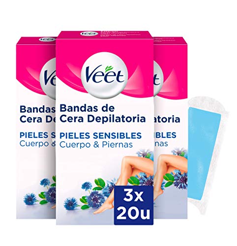 Cera Depilatória VEET (Rosto e Corpo - 60 Bandas) Veet - Kits e suprimentos de depilação com cera - depilação, rosto, corpo, 60 bandas