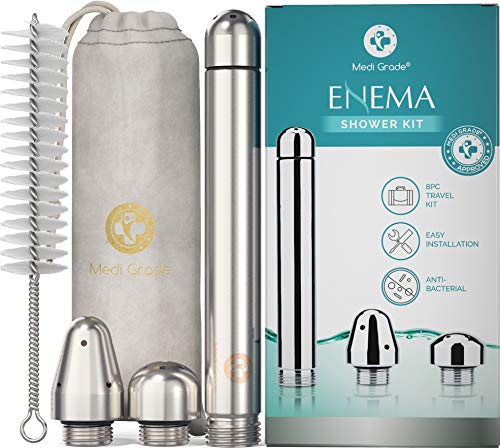 Kit de Enema Medi-Grade (Recondicionado Como Novo) Medi Grade - Kits e suprimentos de enema - enema, medi-grade, reconstruído