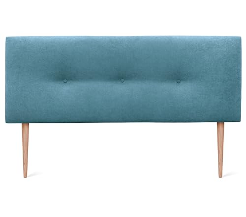 Cabeceira para cama DHOME com botões e patas acualine liso DHOME - Cabeceiras e peseiras - cabeceira, botões, patas, acualine, liso