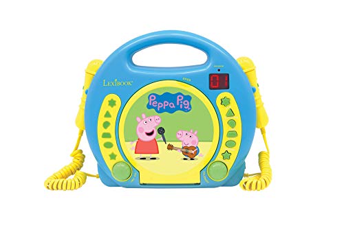 Rádio LEXIBOOK Porquinha Pepa RCDK100PP (Azul) Lexibook - Sistemas de karaokê - rádio, cd, karaoke, Pepa Pig, micros