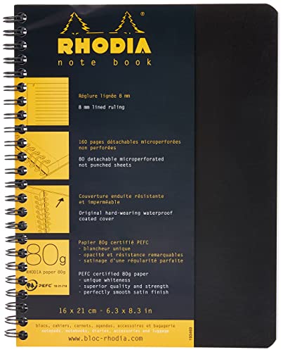 Caderno Espiral RHODIA 193469C (A5 - Preto) Clairefontaine Rhodia - Cadernos e bloco de notas - A5, preto, microperforadas, espiral