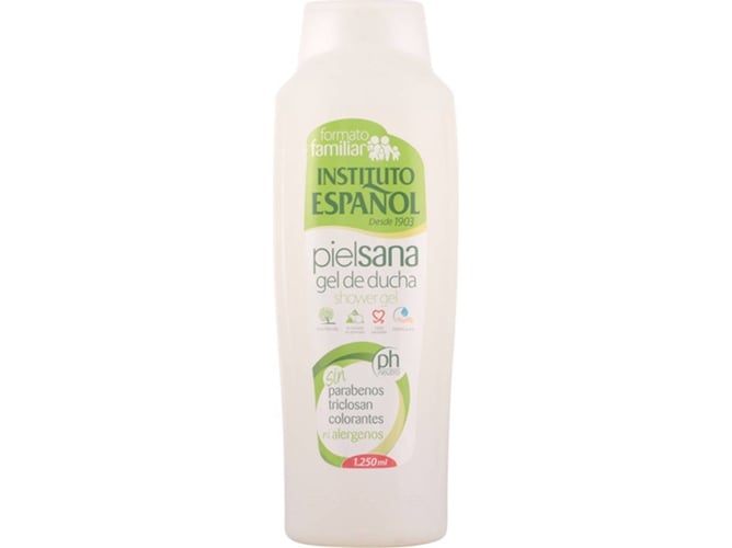 Gel de banho INSTITUTO ESPAÑOL Piel Sana (1250 ml) Instituto Español - Gel de banho - hidratação, pele relaxada, álcool de coco, 1250 ml