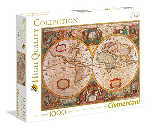 Puzzle CLEMENTONI High Quality Collection Mapa Antigo (1000 peças) CLEMENTONI - Quebra-cabeças de encaixar - 1000 peças, alta qualidade, peças grandes, resistentes