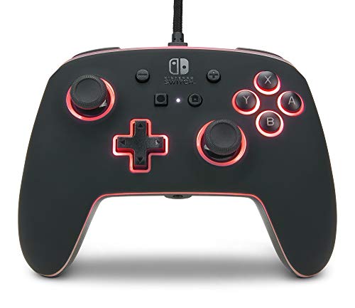 Comando POWER-A Spectra (Nintendo Switch) Power A - Adaptadores de energia e carregadores - iluminação LED, ergonômico, palhetas analógicas, dois botões programáveis