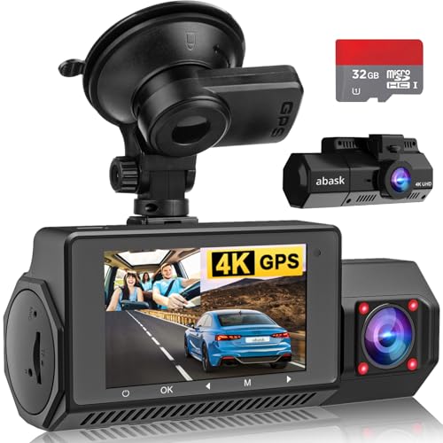 Dash Cam ABASK C-4K-GPS (Full HD - 2.7K - 32 GB) abask - Câmeras de vigilância - full hd, 2.7K, 32 GB, cmos