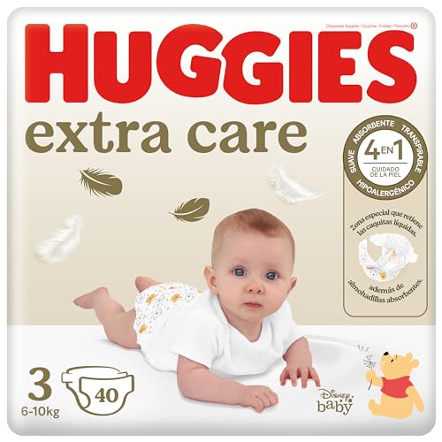 Fraldas Desenho de Mickey Mouse Huggies Extra Care 40 Unidades HUGGIES - Roupa interior - mickey mouse, huggies, extra care, 40 unidades