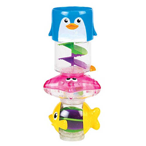Brinquedo de banho Munchkin Magic Waterfall Munchkin - Brinquedos - jogos, escorreg espiral, coordenação, 3 personagens