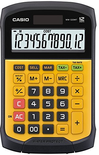 Calculadora de Mesa Casio Wm-320Mt Preto Amarelo Casio - Calculadoras - preto, amarelo, plástico, resistente à água