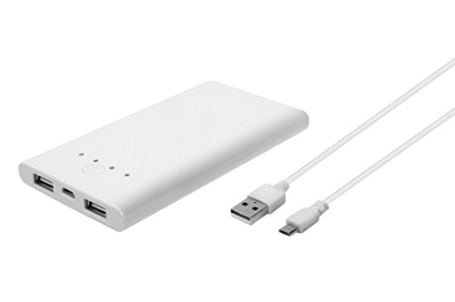 Powerbank NEOXEO X370 (6000 mAh - 2 USB - MicroUSB - Branco) Neoxeo - Baterias - 6000 mAh, 2 usb, microUSB, branco