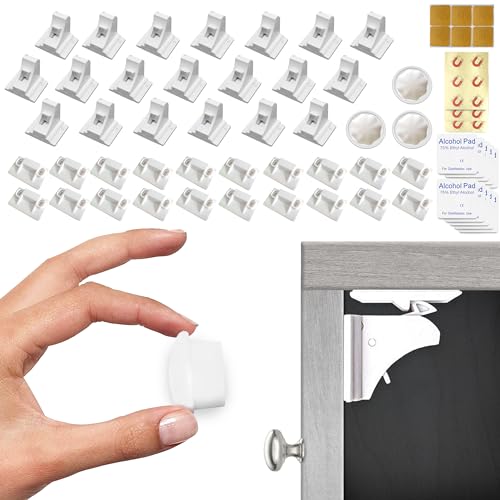 Eco Baby Locks For Cabinet Child Safety Eco Baby - Travas de segurança para bebê - magnética, extra forte, 3M adesivas, fácil instalação