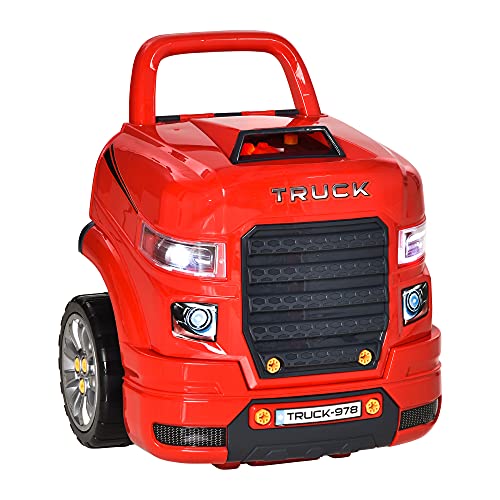 Brinquedo sobre rodas HomCom 403-061V00 | Vermelho HOMCOM - Veículos elétricos de passeio - abs, pp, vermelho, 40x39x47 cm, a partir dos 3 anos