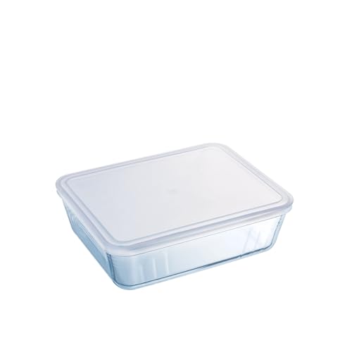 Tacho Rectangular com Tampo Pyrex 25Cm X 19Cm Pyrex - Recipientes de armazenamento de alimentos - tacho, rectangular, pyrex, 25cm x 19cm