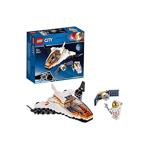 LEGO City - Missão de Assistência a Satélite - 60224 (Idade Mínima: 4) LEGO - Blocos de encaixe - space shuttle, satélite, manutenção, cockpit