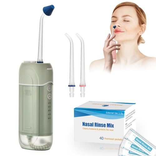 EAROTO Conjunto de Limpeza Nasal Eléctrico Verde EAROTO - Cuidados respiratórios - conjunto, limpeza nasal, eléctrico, verde, alívio congestão, sinusite