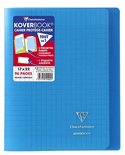 Caderno CLAIREFONTAINE 951402C (Azul - A4 - Quadriculado) Clairefontaine - Cadernos e bloco de notas - a4, quadriculado, 80 folhas, polipropileno