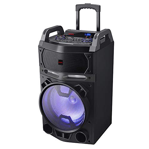 Coluna Portátil AIWA KBTUS-700 Preto e Branco Aiwa - Sistemas de karaokê - preto e branco, 80 W, bluetooth, bateria