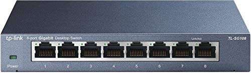 Switch TP-LINK TL-SG108 (8 Portas Gigabit) TP-Link - Concentradores e comutadores - 8 portas, gigabit, Switch