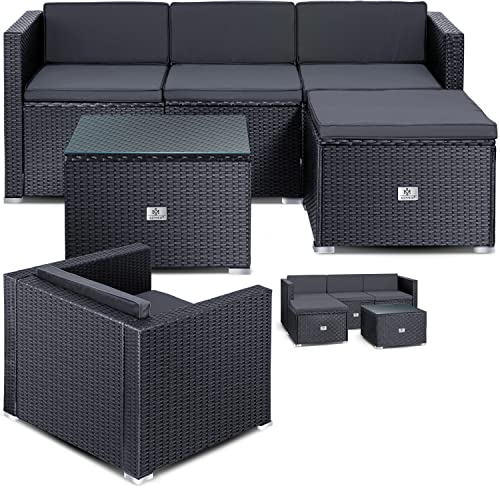 Conjunto de Jardim KESSER Aruba (Castanho - Poli-Rattan - 81x79x80 cm) KESSER - Móveis de exterior - poli-rattan, castanho, 81x79x80 cm